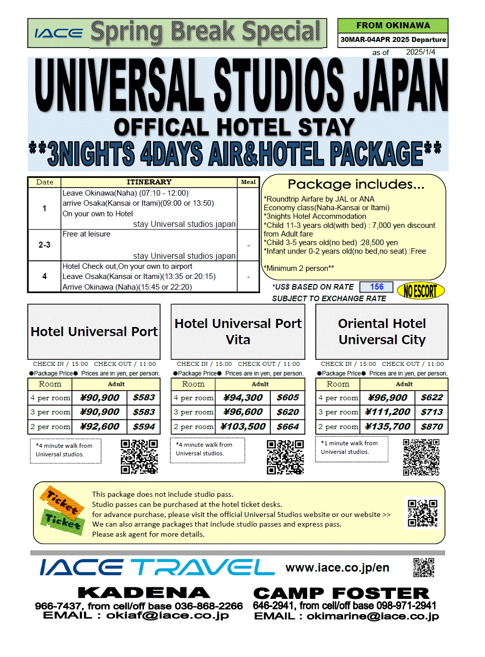 Universal Studios Japan 4days